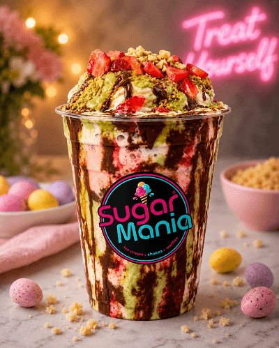Strawberry Kunafa Sundae 