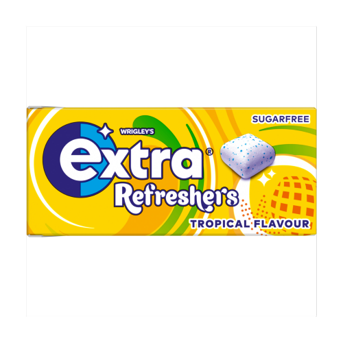 Wrigley's Extra Refreshers Tropical Sugarfree Chewing Gum 7 Pcs 