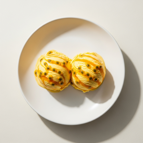 2 Scoops Mango Passion Fruit Ice Cream 