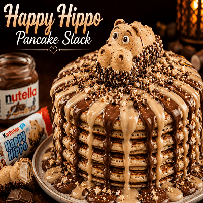 Happy Hippo Pancake Stack 