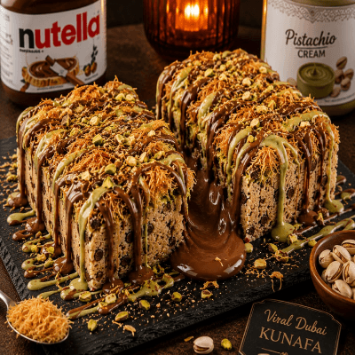 Hot Loaded Kunafa Brownie 