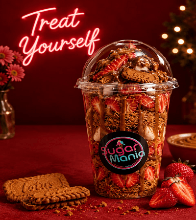 Biscoff Kunafa Strawberry Cup 