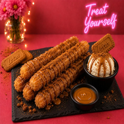 Loaded Biscoff Churros 