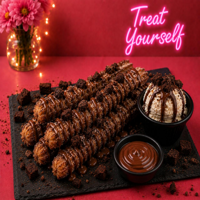 Loaded Brownie Churros 