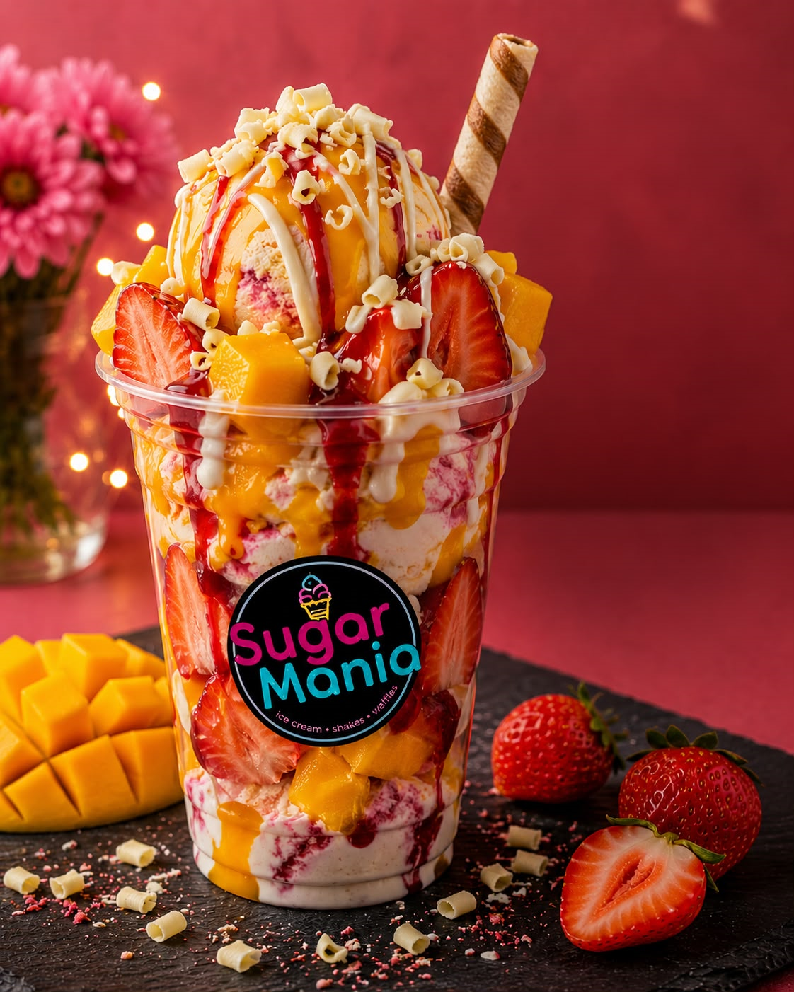 Summer Berry Mango Sundae 
